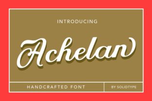 Achelan: A Graceful Script Font for Editorial Design