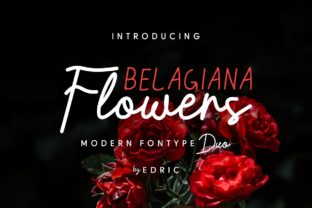 Belagiana Flowers Duo: A Premium Script Font for Web