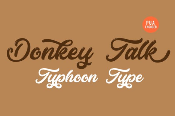 Donkey Talk: A Fun Script Font for Crafters
