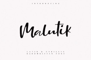 Malutik: A Modern Script Font for Makers