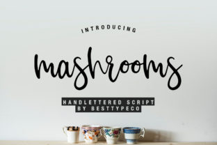 Mashrooms: A Charming Script Typeface for Editorial Design