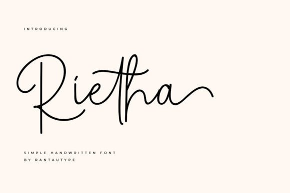 Rietha: A Bold Script Font for Web Design